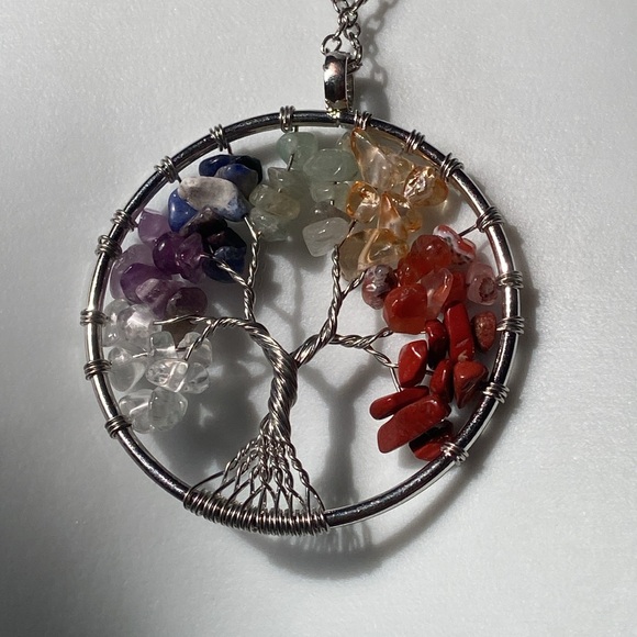 Tree of life, silver necklace, 2 “radius - Picture 5 of 5